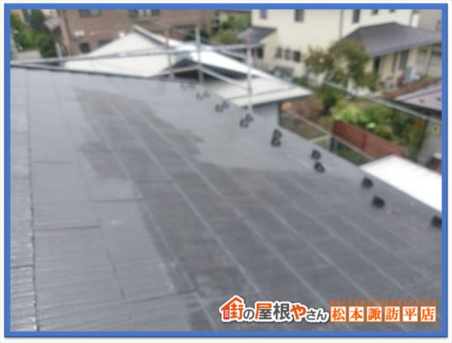 辰野町スレート屋根塗装　セメント瓦蘇り工法